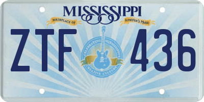 MS license plate ZTF436