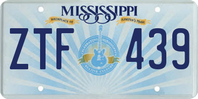 MS license plate ZTF439