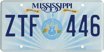 MS license plate ZTF446