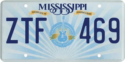 MS license plate ZTF469