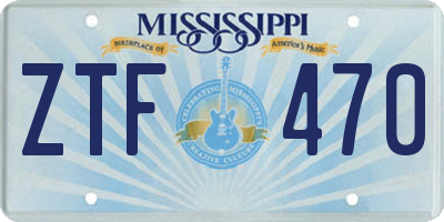 MS license plate ZTF470