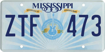 MS license plate ZTF473