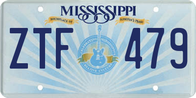 MS license plate ZTF479