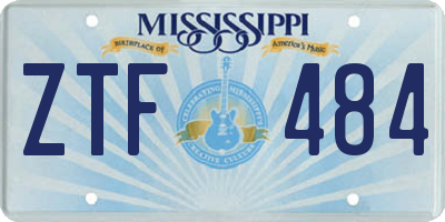 MS license plate ZTF484