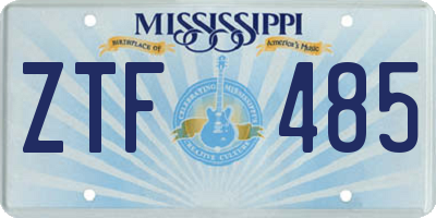 MS license plate ZTF485