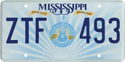 MS license plate ZTF493
