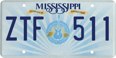 MS license plate ZTF511