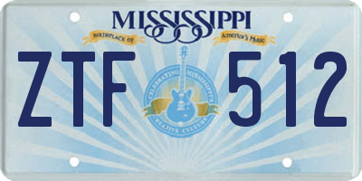MS license plate ZTF512
