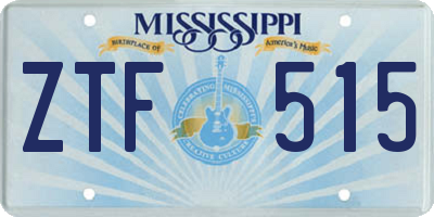 MS license plate ZTF515