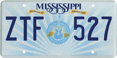 MS license plate ZTF527