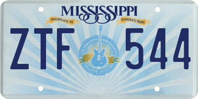 MS license plate ZTF544