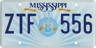 MS license plate ZTF556