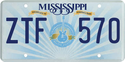 MS license plate ZTF570