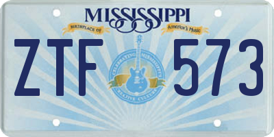 MS license plate ZTF573