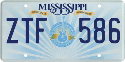 MS license plate ZTF586