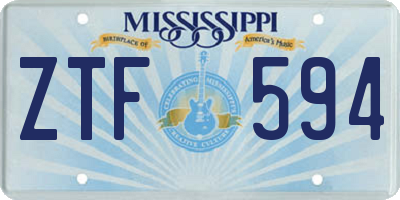 MS license plate ZTF594