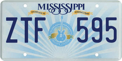 MS license plate ZTF595