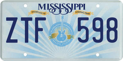 MS license plate ZTF598