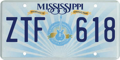 MS license plate ZTF618