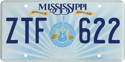 MS license plate ZTF622