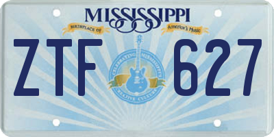 MS license plate ZTF627
