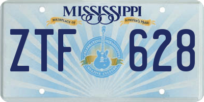 MS license plate ZTF628