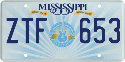 MS license plate ZTF653