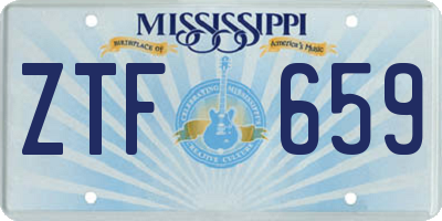 MS license plate ZTF659