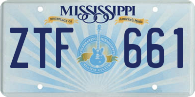MS license plate ZTF661