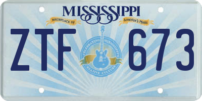 MS license plate ZTF673
