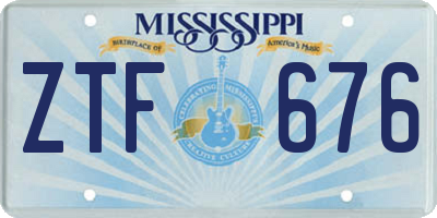MS license plate ZTF676
