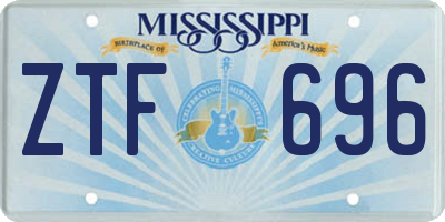 MS license plate ZTF696