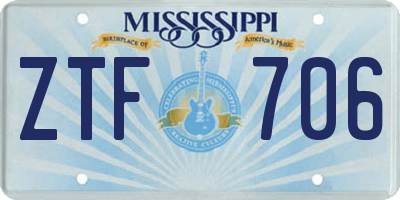 MS license plate ZTF706