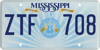 MS license plate ZTF708