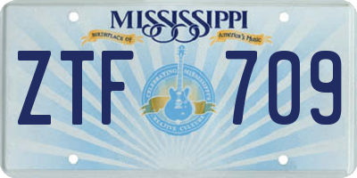 MS license plate ZTF709