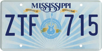 MS license plate ZTF715
