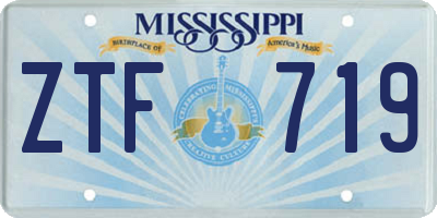 MS license plate ZTF719