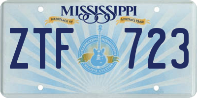MS license plate ZTF723