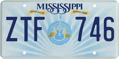 MS license plate ZTF746