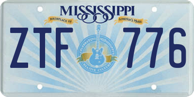 MS license plate ZTF776