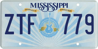 MS license plate ZTF779