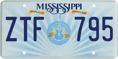 MS license plate ZTF795