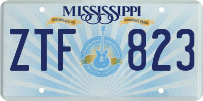 MS license plate ZTF823