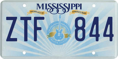 MS license plate ZTF844