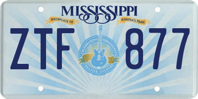 MS license plate ZTF877