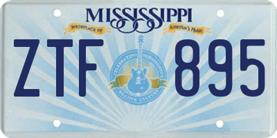 MS license plate ZTF895