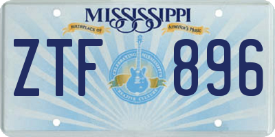 MS license plate ZTF896