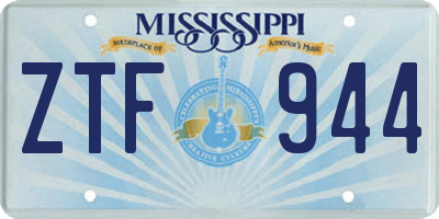 MS license plate ZTF944