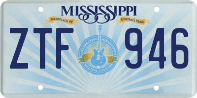 MS license plate ZTF946