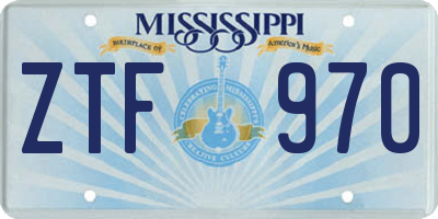 MS license plate ZTF970